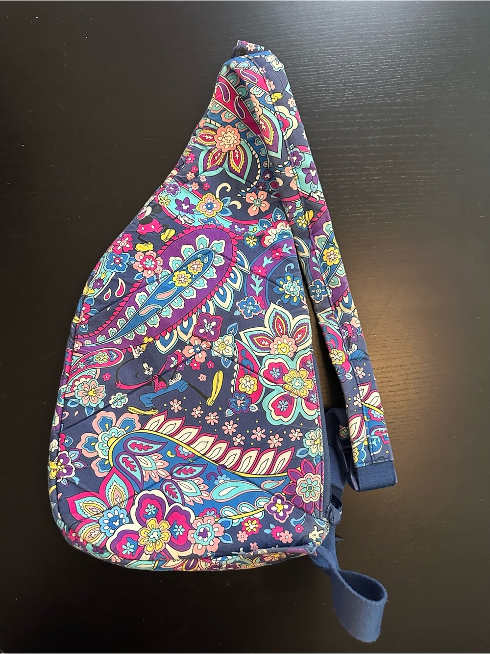 Vera Bradley Disney Sensational Six Paisley Sling Bag Backpack - Picture 2 of 7